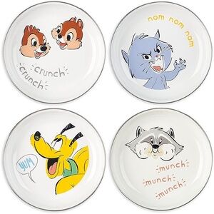 NEW set of 4 Disney Critters dining plates 9” enamel stainless steel metal